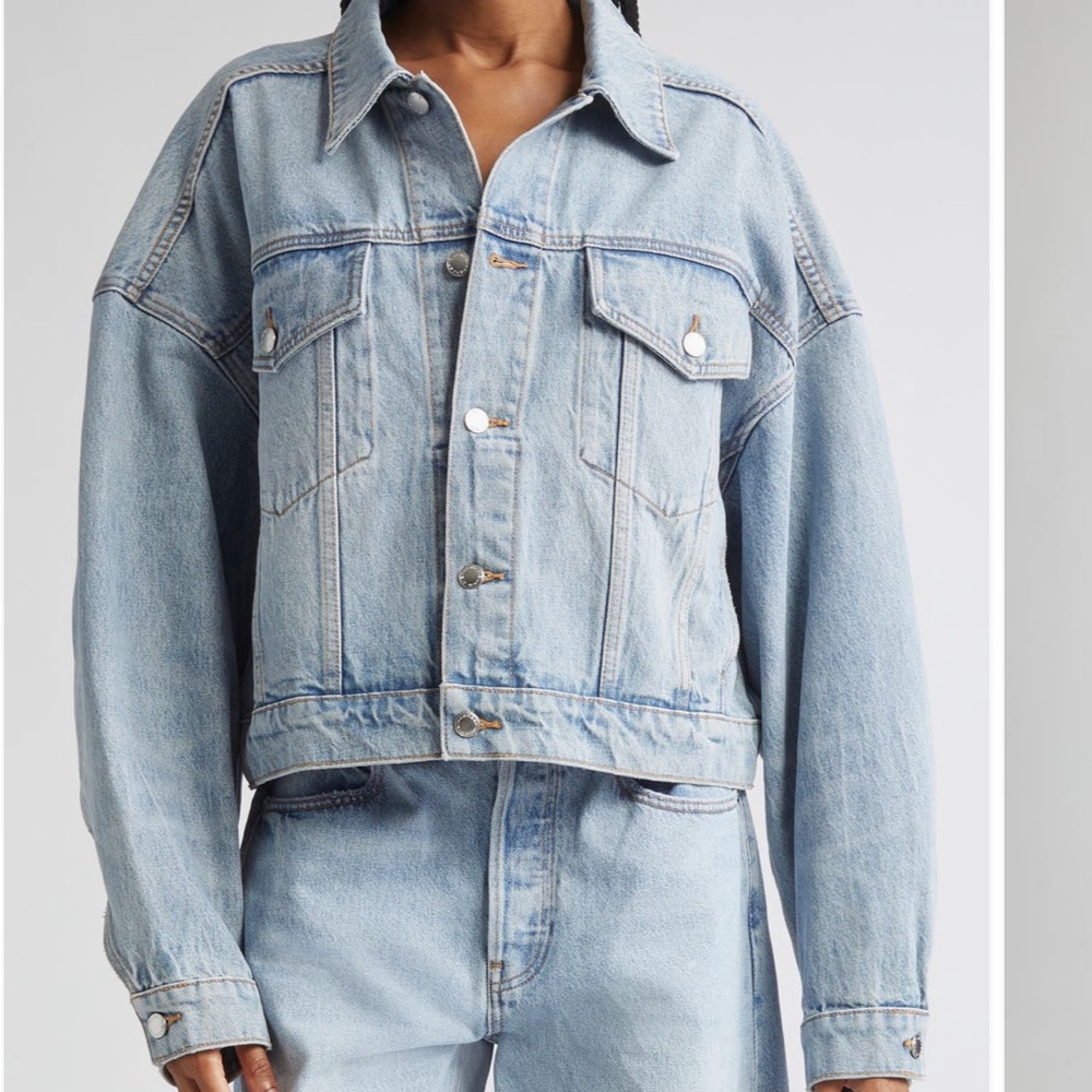 Alexander Wang Pale Blue Denim Trucker Jacket